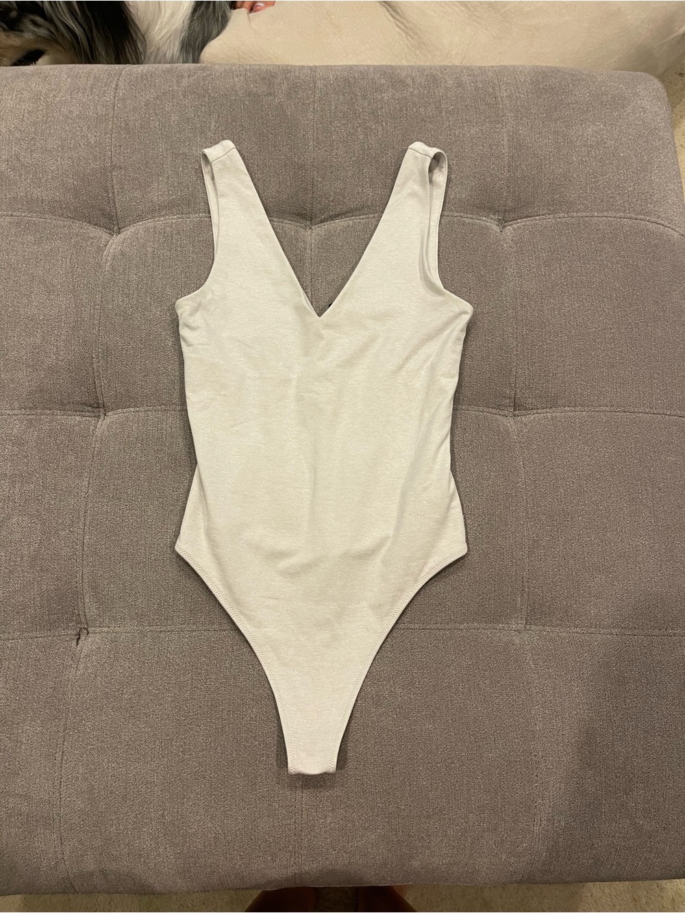Vuori Cream V‑Neck Kids One-Piece Bodysuit
